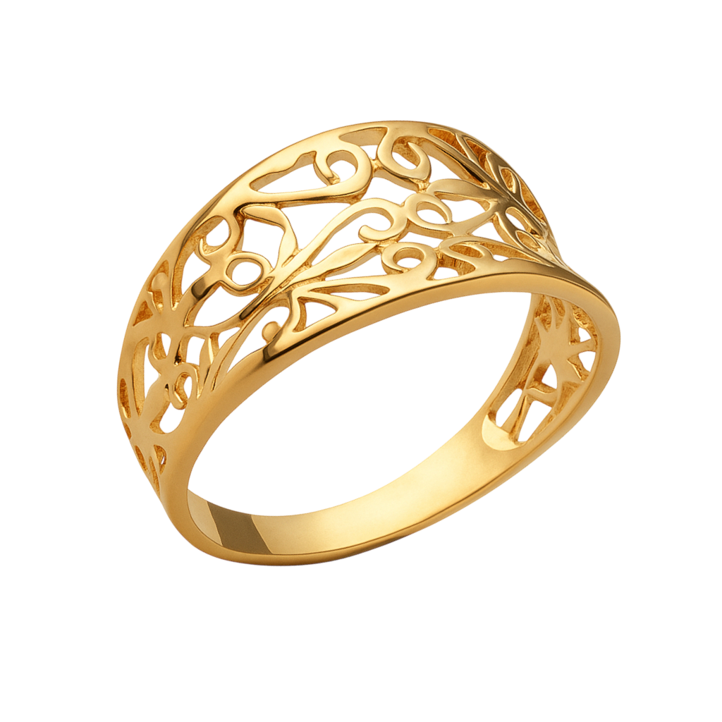Bague Filigrane en Plaqué Or | Bijou Élégant & Durable