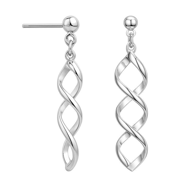 Boucles d’Oreilles Torsadées en Argent 925 – Élégance Spirale