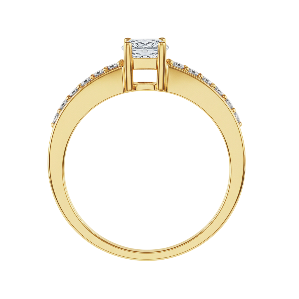 Bague Femme Plaqué Or – Zirconium Étincelant – Finition Luxe