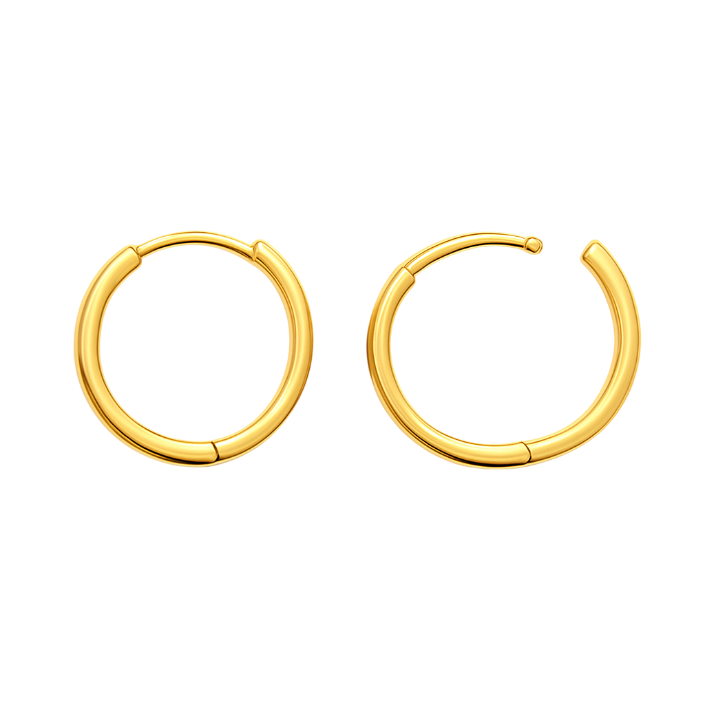 Boucles d’oreilles créoles en plaqué or & zirconium – Élégance intemporelle