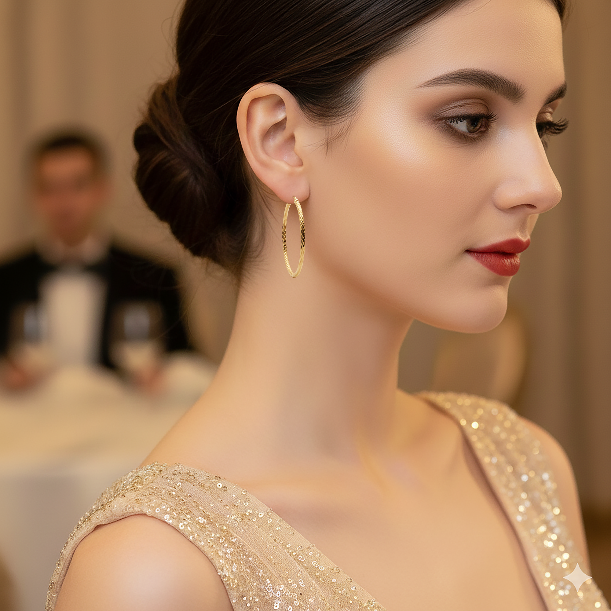 Créoles Plaqué Or 4 cm – Finition Torsadée