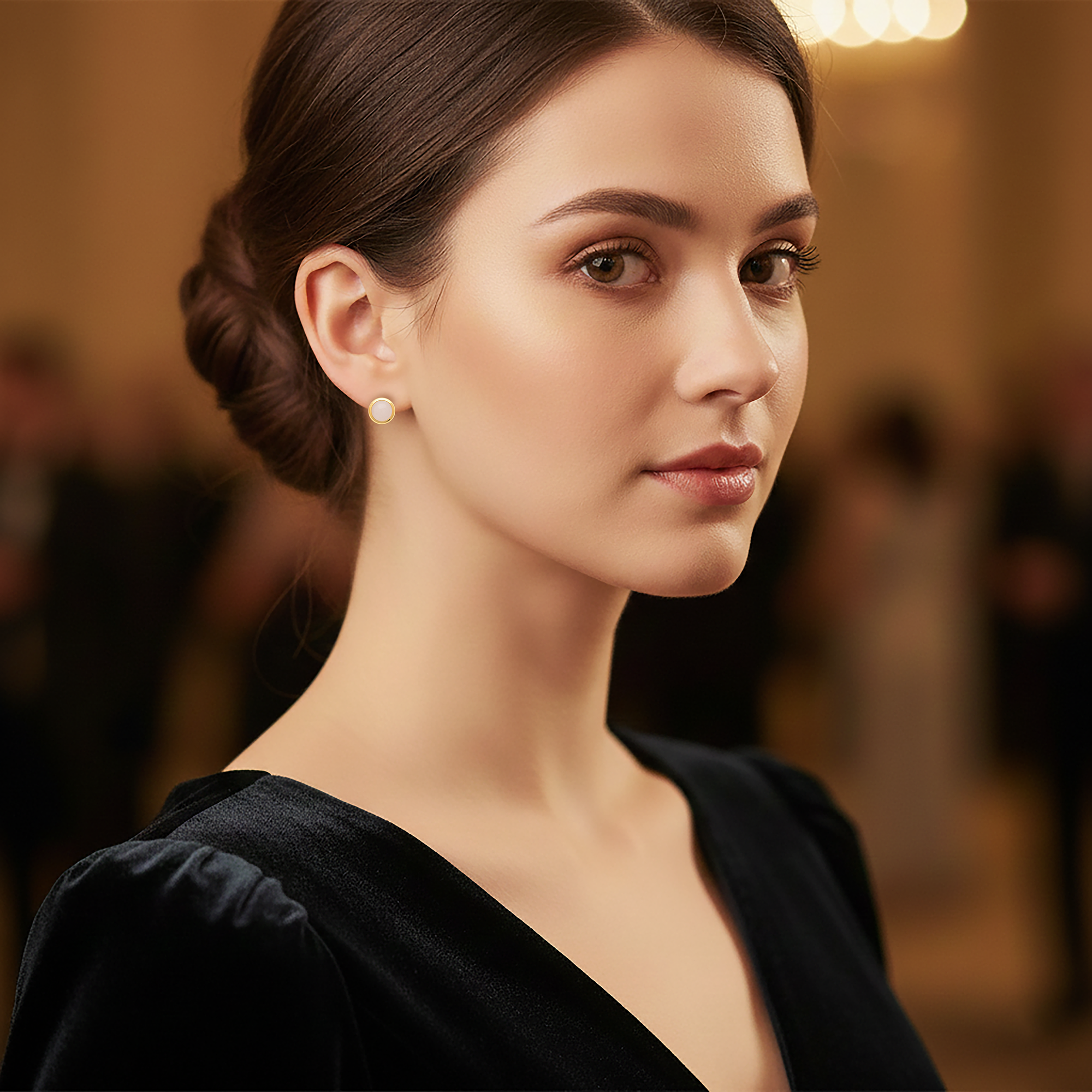 Boucles d’oreilles puces en plaqué or & Quartz Rose – Élégance Douce et Intemporelle