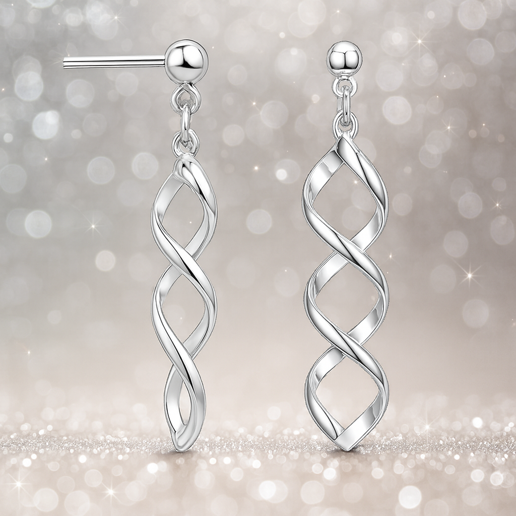 Boucles d’Oreilles Torsadées en Argent 925 – Élégance Spirale