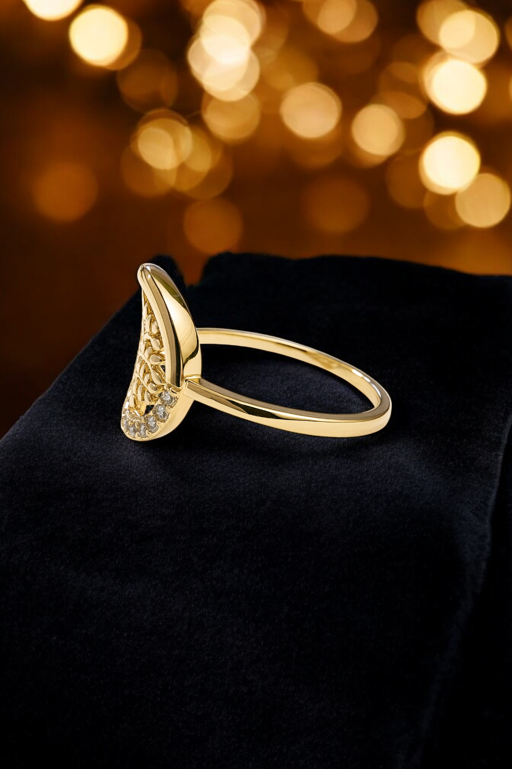 Bague Arbre de Vie en Plaqué Or – Zirconium Étincelant