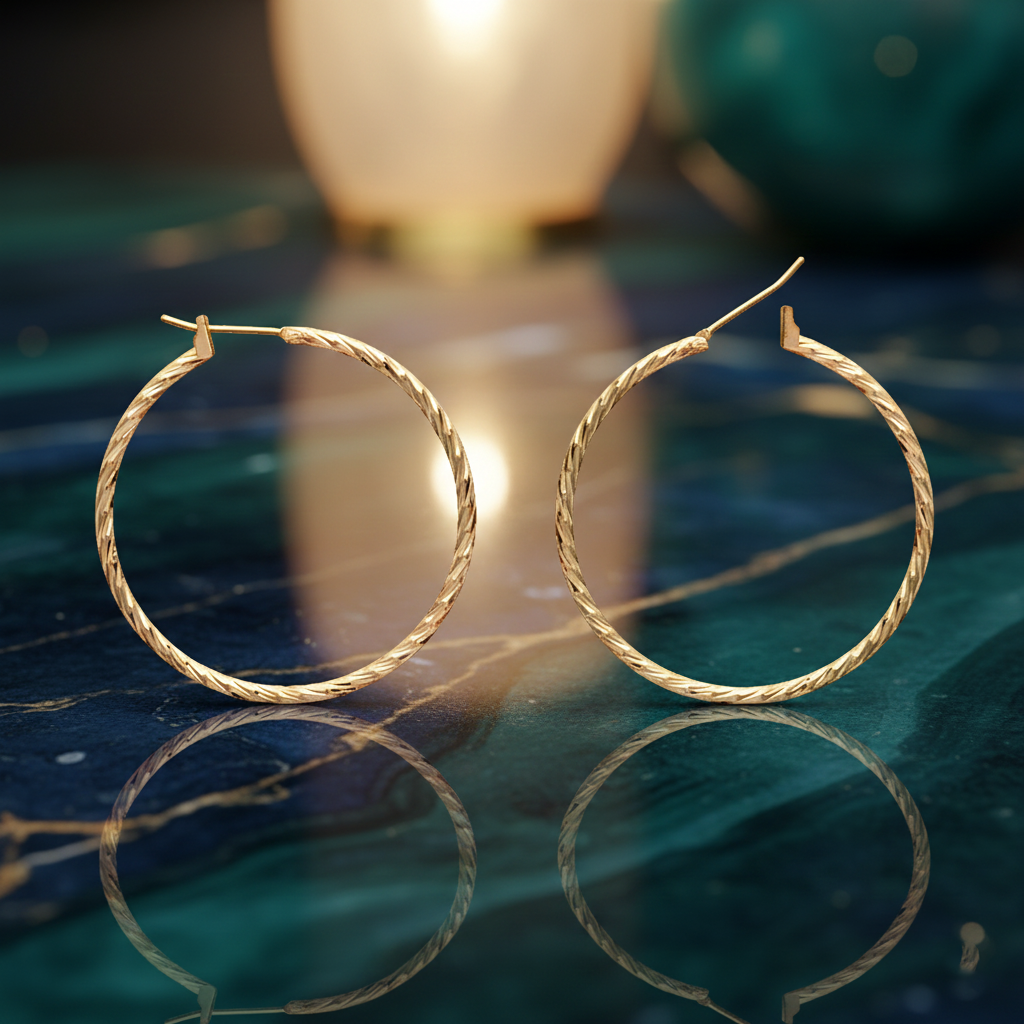 Créoles Plaqué Or 4 cm – Finition Torsadée