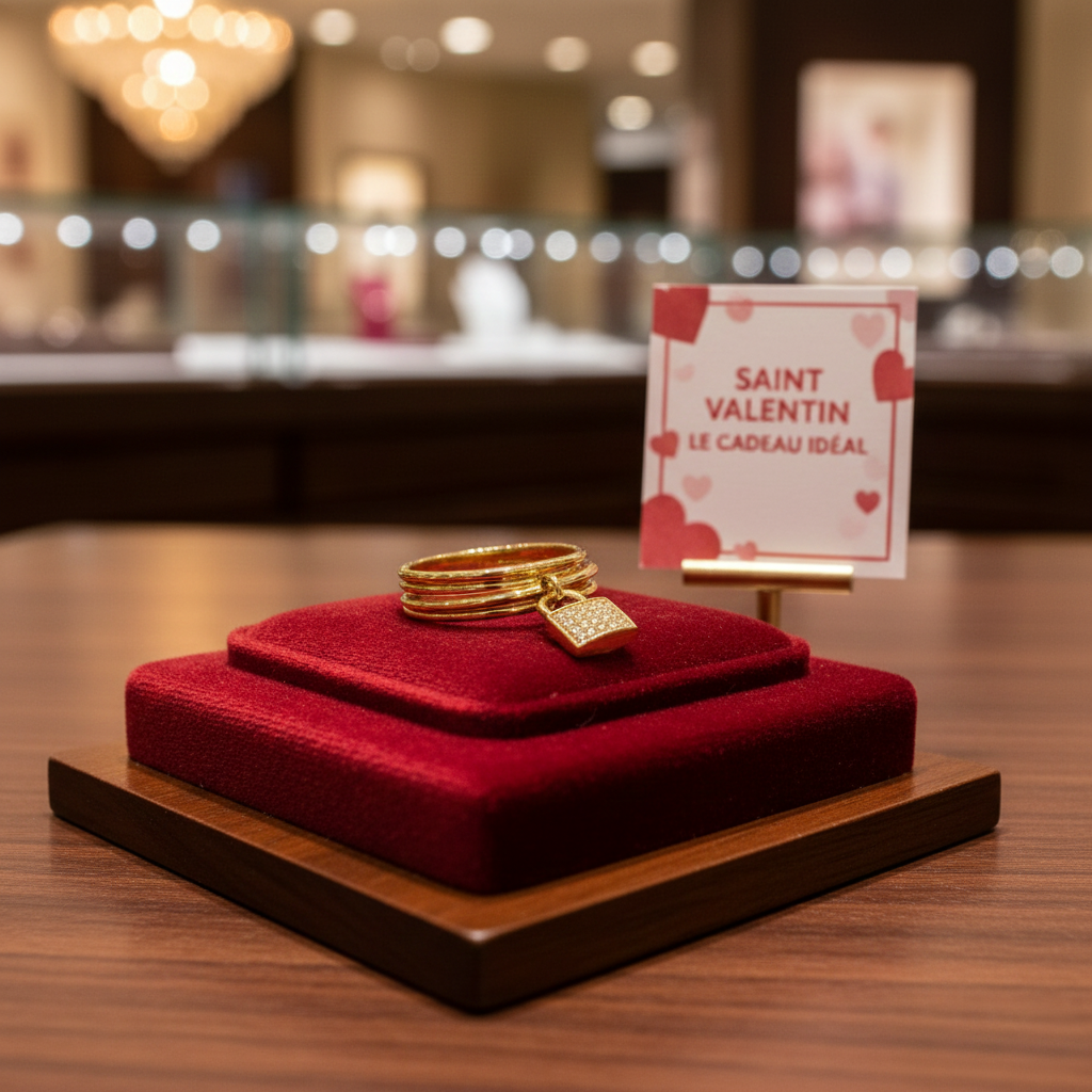 Bague Cadenas Mobile - Plaqué Or & Zirconiums